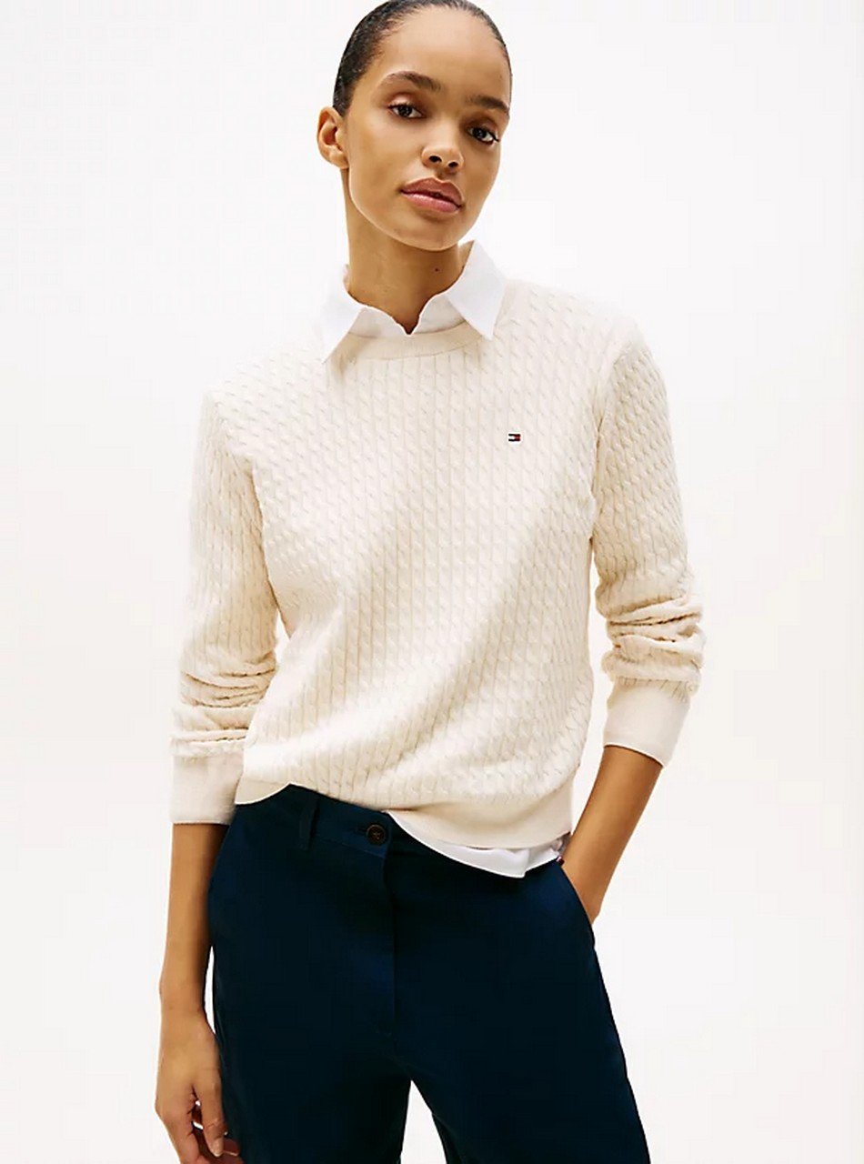 Maglie - Cable crew maglia Ivory
