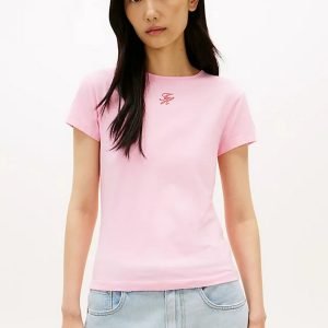T-Shirt - Th script slim tee Pink