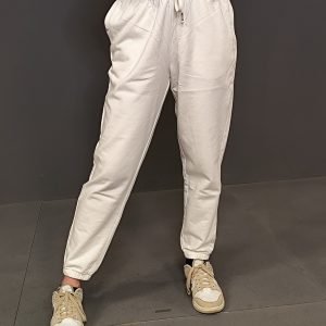 Pantaloni sportivi - Sweatpant fleece Bianco panna