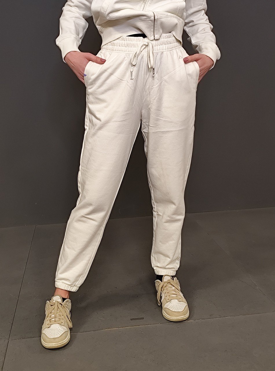 Pantaloni sportivi - Sweatpant fleece Bianco panna - immagine 2