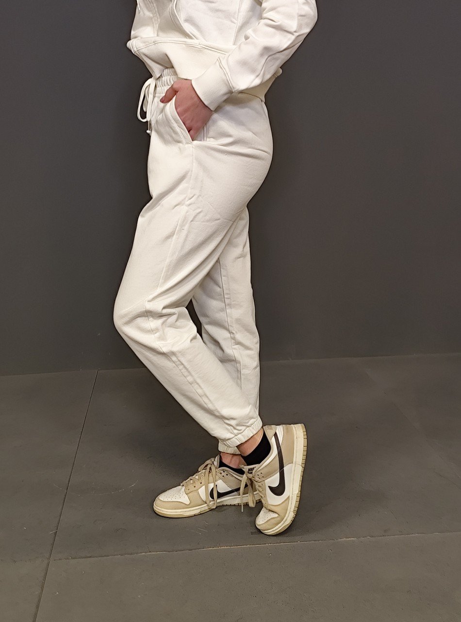 Pantaloni sportivi - Sweatpant fleece Bianco panna - immagine 3
