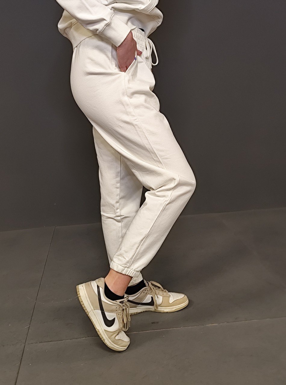 Pantaloni sportivi - Sweatpant fleece Bianco panna - immagine 4