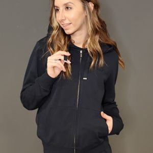 Felpe - Hoodie zip piquet Navy