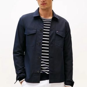 Giacconi - Cotton shirt jacket Desert Sky