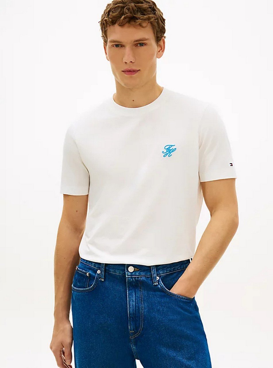 T-Shirt - Script monogram tee Ecru