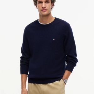 Maglie - Lambswool crew neck Navy Blue