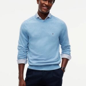 Maglie - Lambswool crew neck Sky Blue Heather