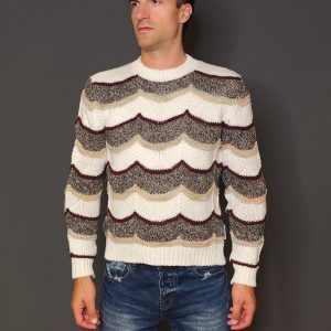 Maglie - Maglia jacquard one Panna