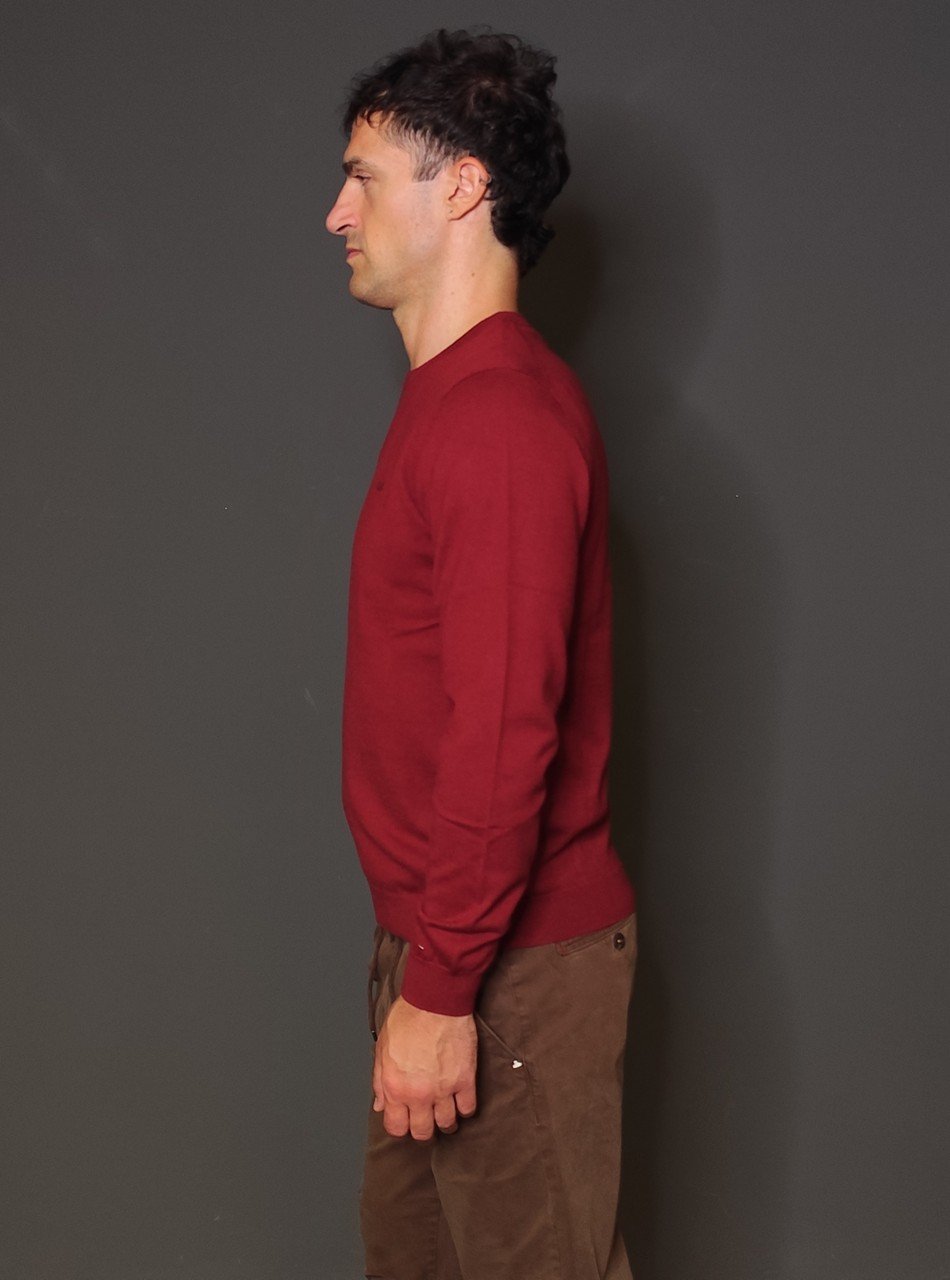 Maglie - Sweater basic Bordeaux - immagine 3