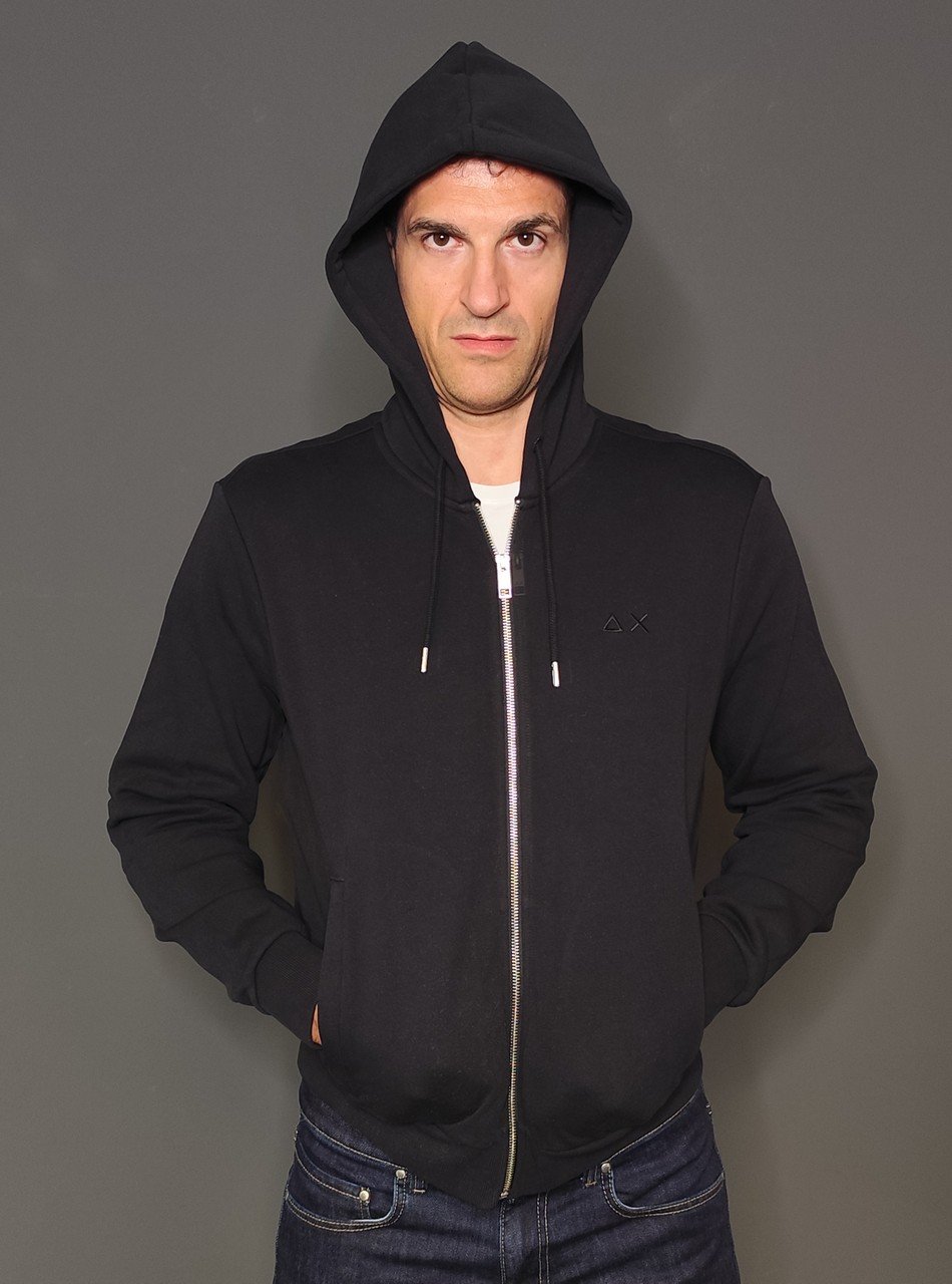 Felpe - Hoodie zip basic Nero - immagine 2