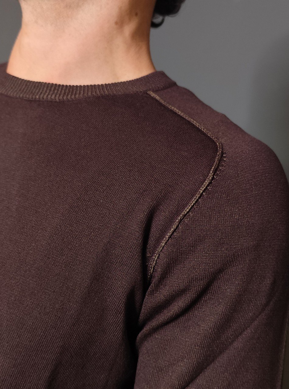 Maglie - Maglia crew con toppe Brown - immagine 2