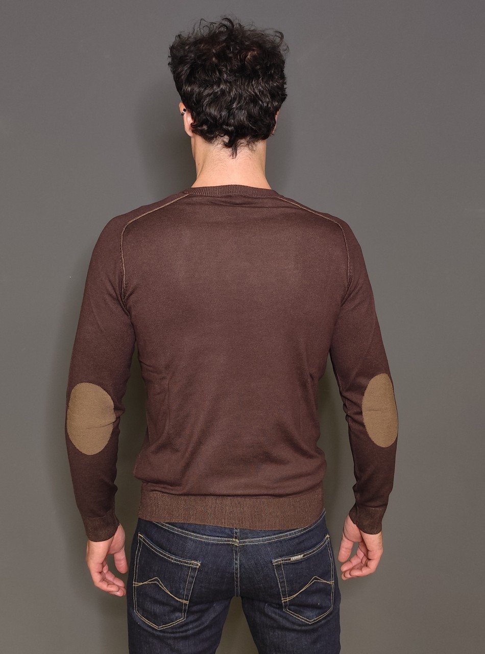 Maglie - Maglia crew con toppe Brown - immagine 4