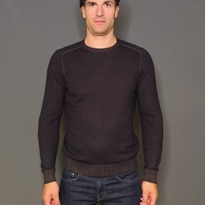 Maglie - Maglia crew con toppe Dark Navy