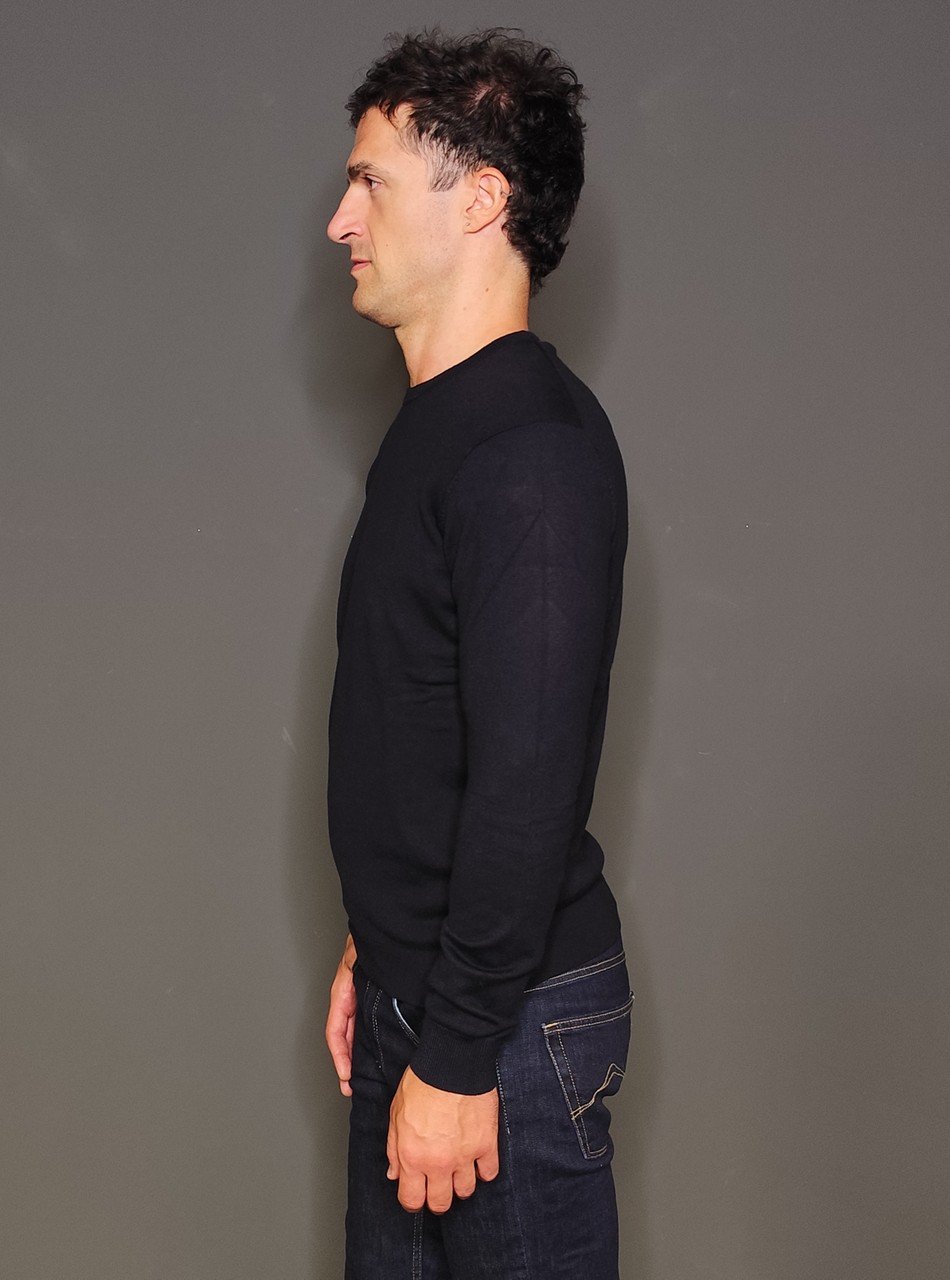 Maglie - Maglia basic crew Navy - immagine 2