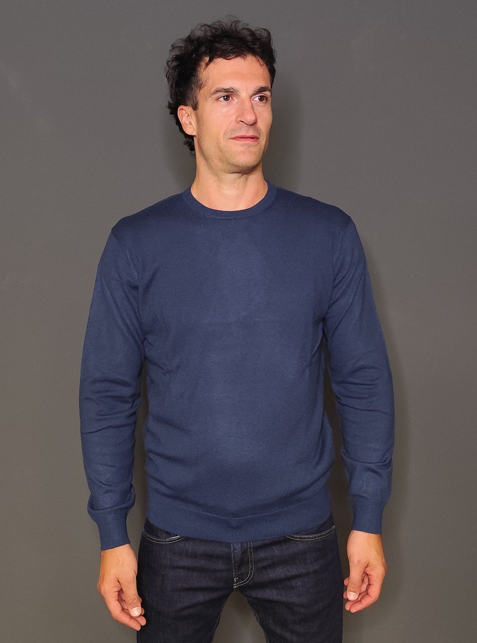 Maglie - Maglia basic crew Denim