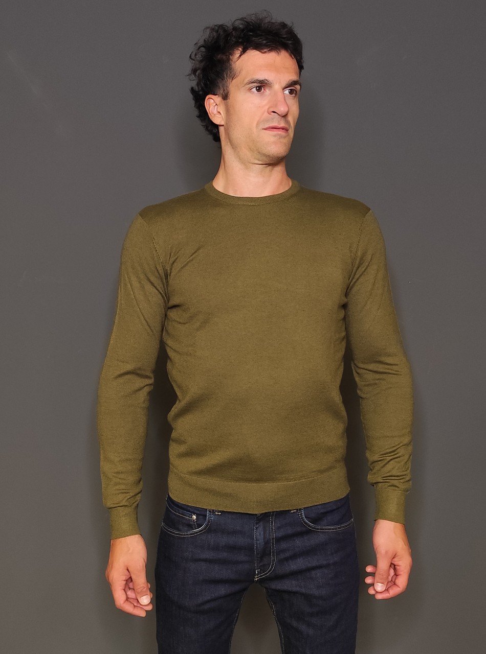 Maglie - Maglia basic crew Green
