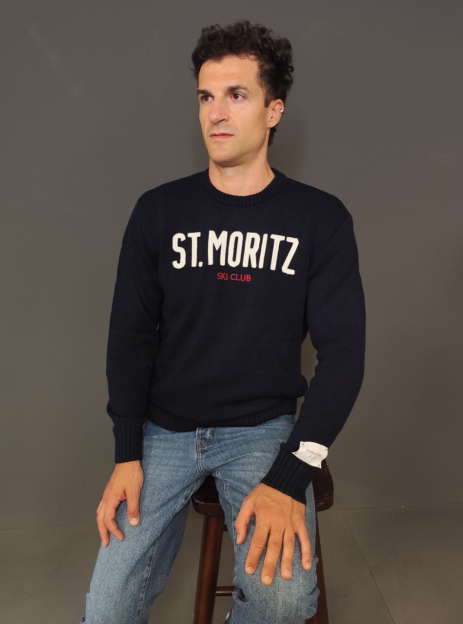 Maglie - Maglia giro St Moritz Blu