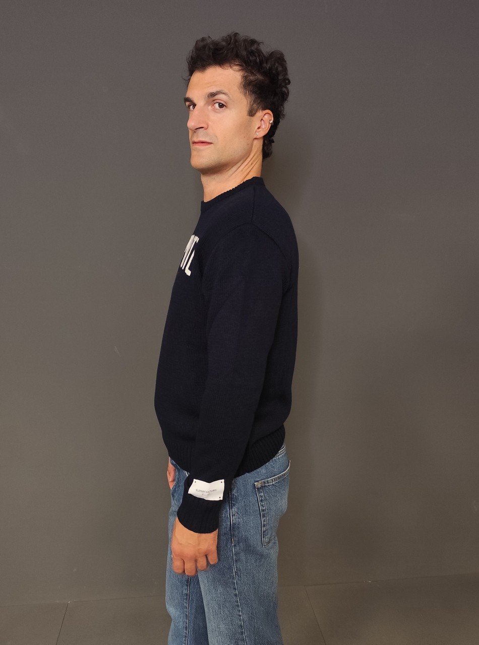 Maglie - Maglia giro St Moritz Blu - immagine 3