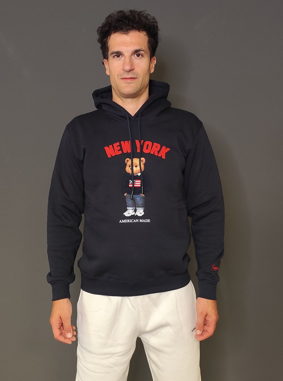 Felpe - Hoody New York Blu