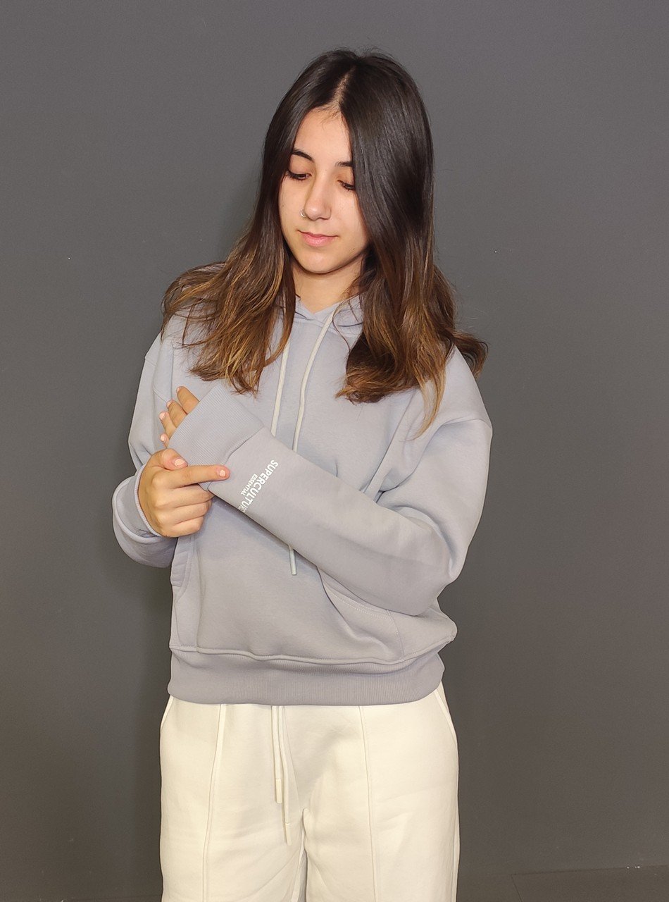 Felpe - Hoody crop Ghiaccio - immagine 2