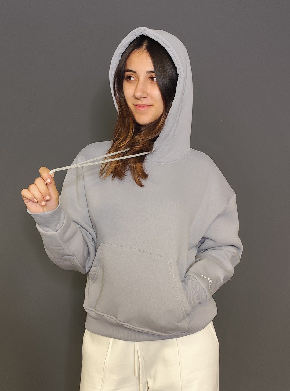 Felpe - Hoody crop Ghiaccio
