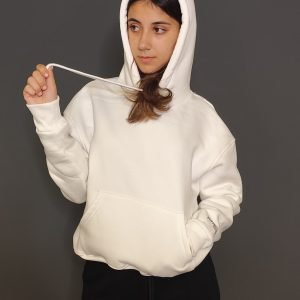 Felpe - Hoody crop White