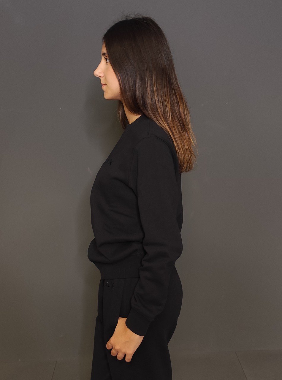 Felpe - Neck basic fleece Nero - immagine 3