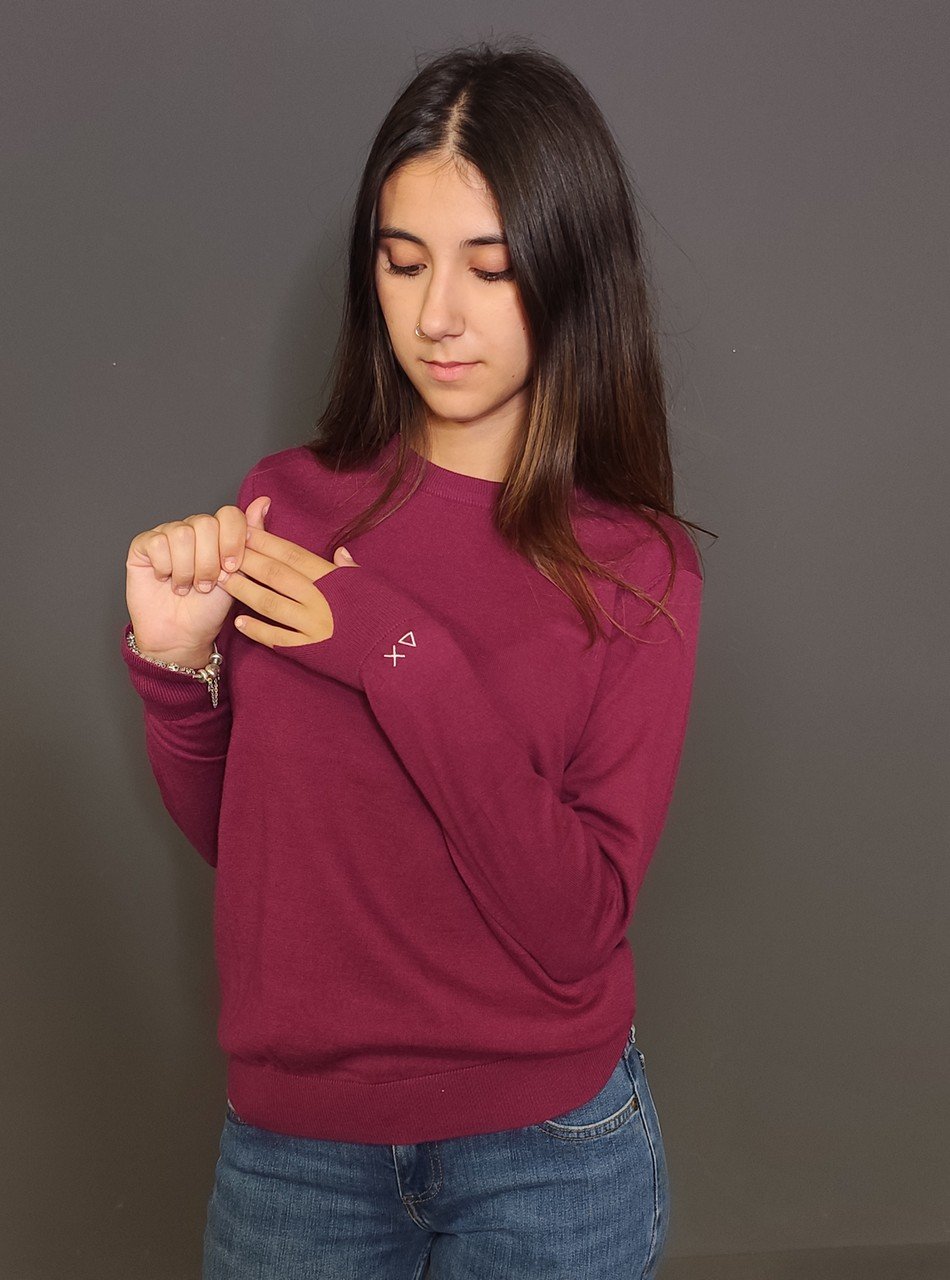 Maglie - Sweater basic Ciclamino - immagine 2