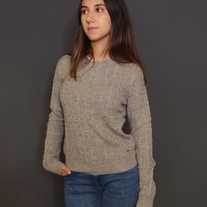 Maglie - Sweater cable knit Grigio