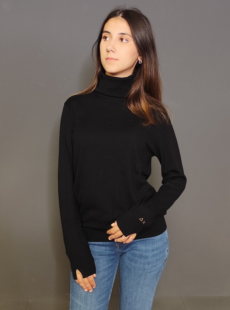 Maglie - Turtle sweater basic nero