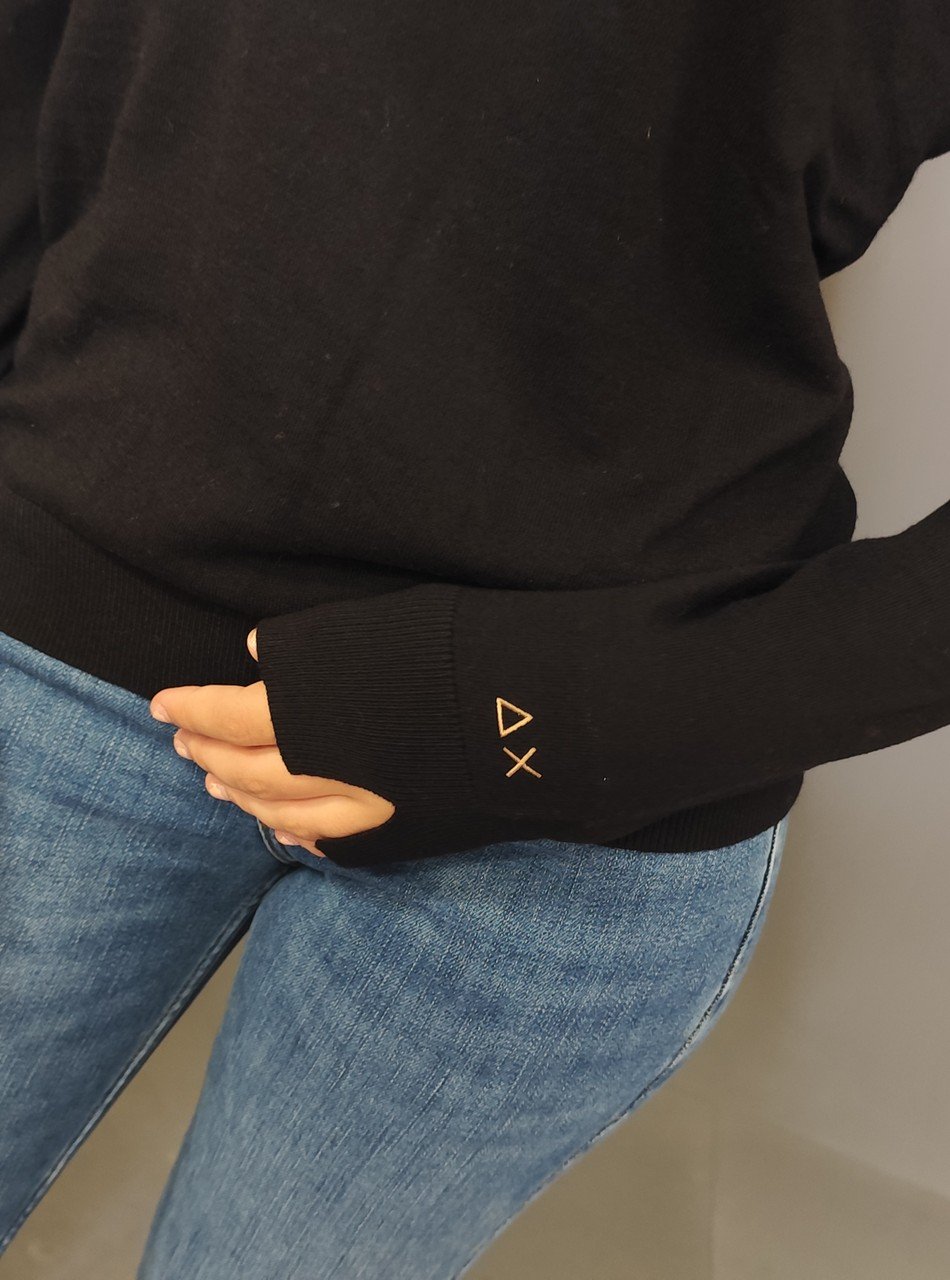 Maglie - Turtle sweater basic nero - immagine 2