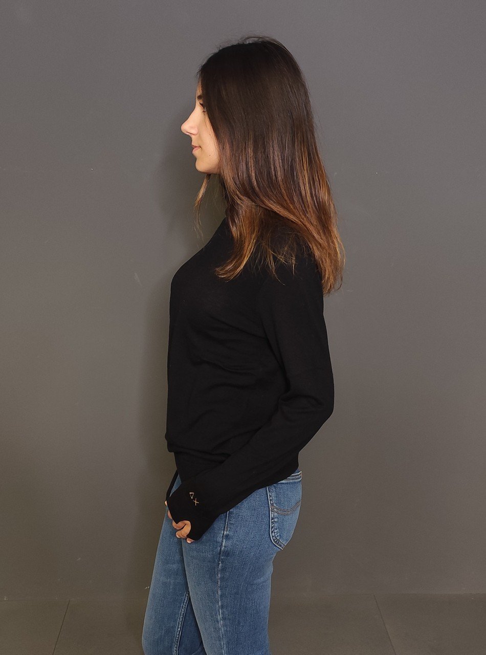 Maglie - Turtle sweater basic nero - immagine 3