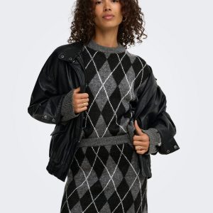 Maglie - Jdybianka maglia argyle Dark Grey