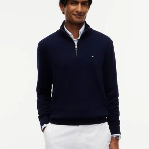 Maglie - Half zip knit Navy Blue