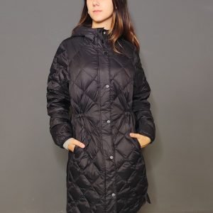 Giacconi - Hoodie midi lenght down Nero