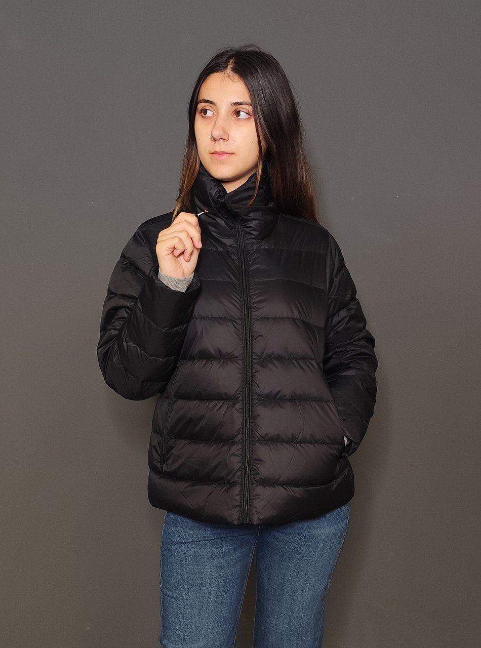 Giacconi - Collar down jacket Nero