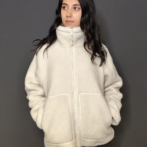Giacconi - Teddy stand collar Bianco Panna